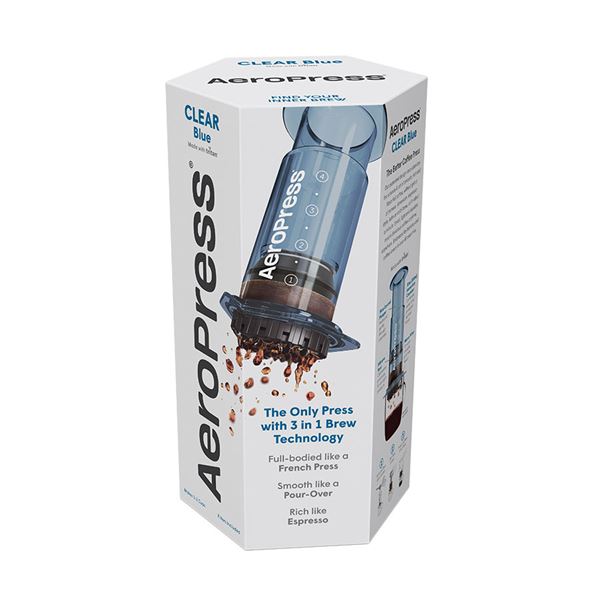 AeroPress Clear Blue Coffee Maker