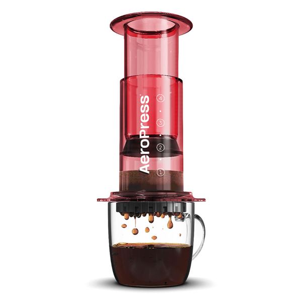 AeroPress Clear Red Coffee Maker