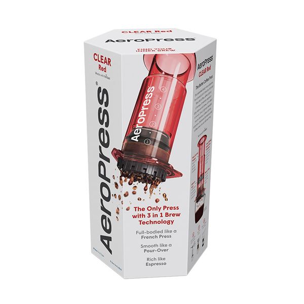 AeroPress Clear Red Coffee Maker