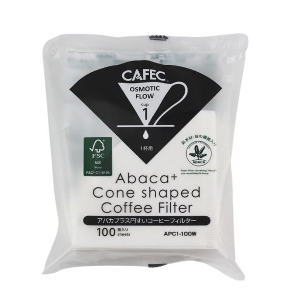 Cafec Abaca+Cone-shaped Paper Filter size 01 100 pcs